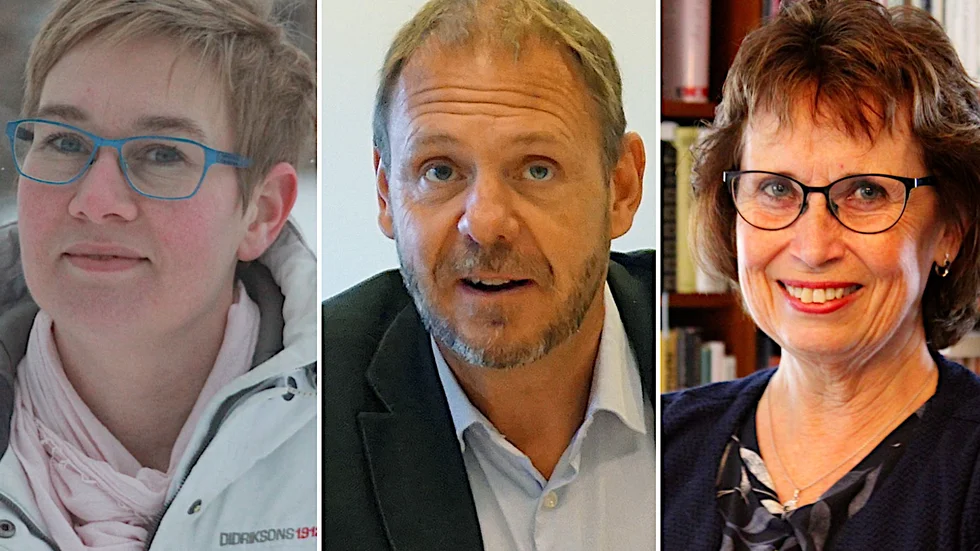 Politikerna ser olika på hur politiken kan hantera de höga bränslepriserna. Fr.v Caroline Axelsson (MP) Tomas Kronståhl (S) och Gudrun Brunegård (KD).