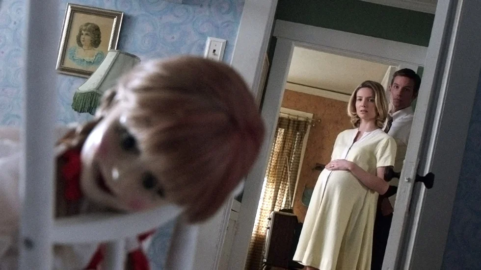 Den onda dockan. Annabelle Wallis och Ward Horton i ”Annabelle”.