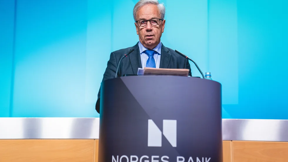 Norges Bank, med Øystein Olsen, räknar med att behöva höja styrräntan igen i mars. Arkivbild