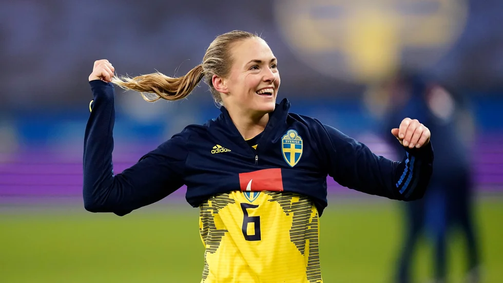 Sveriges Magdalena Eriksso är tillbaka efter vristskadan. Arkivbild.