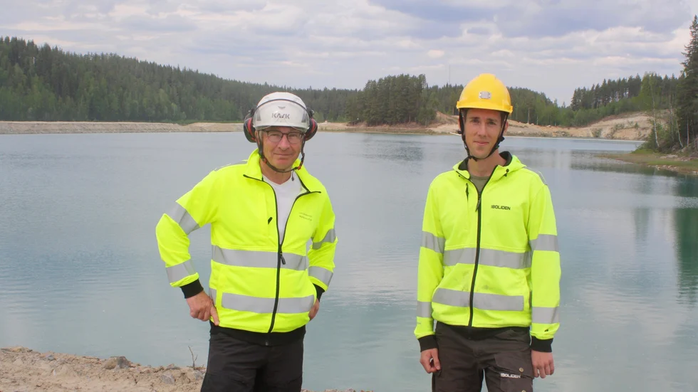 Lars Andersson och Andreas Vallmark var Bolidens projektledare under dammrivningen.