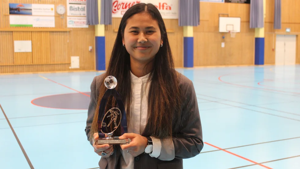 Tjust IF:s Malin Engström tilldelas Diamantbollen för 2021.
