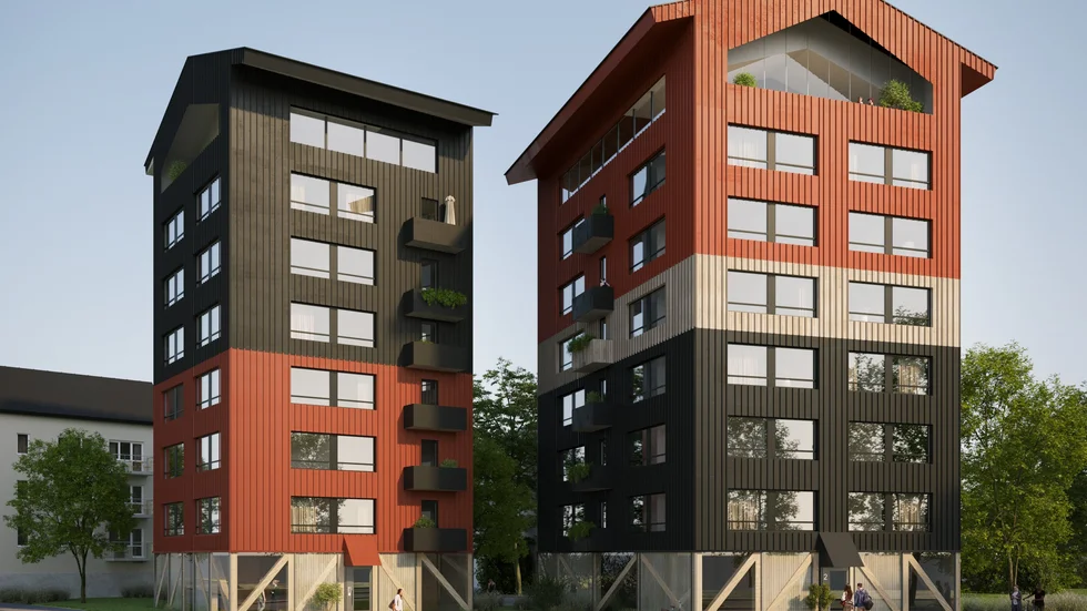 BrickHouse Bostäder vill bygga två hus med cirka 45-50 lägenheter. Det här är en skiss, men än så länge är projektet på idéstadiet,