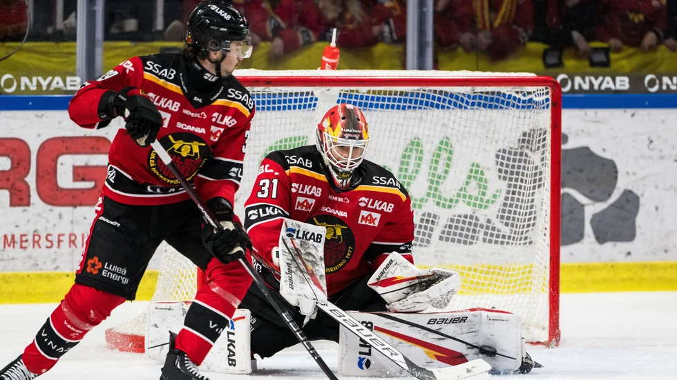 Matteus Ward mot HV71 på måndagen när Joel Lassinantti inte var tillgänglig.
