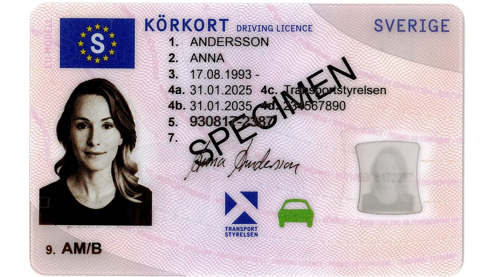 Så här ser det nya körkortet ut.