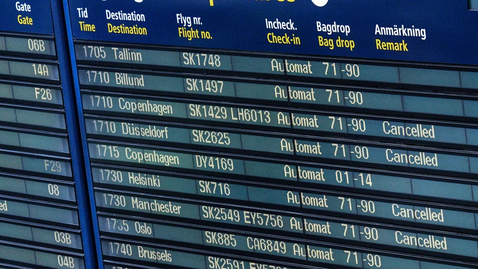 Flygtrafiken på Arlanda stoppades under natten till måndagen efter larm om drönaraktivitet. Arkivbild.