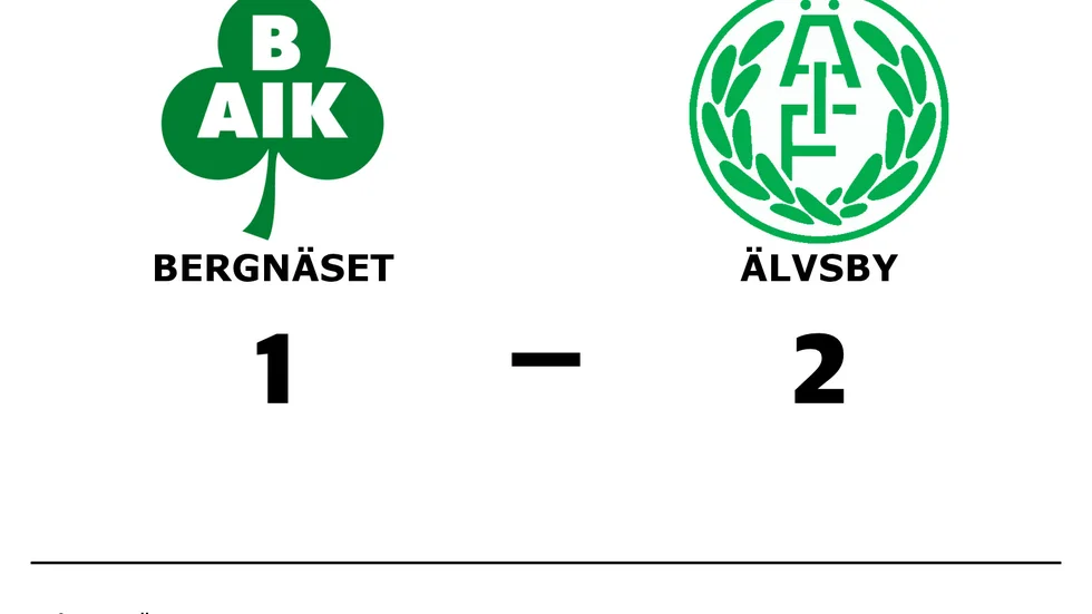 Bergnäset förlorade mot Älvsby IF