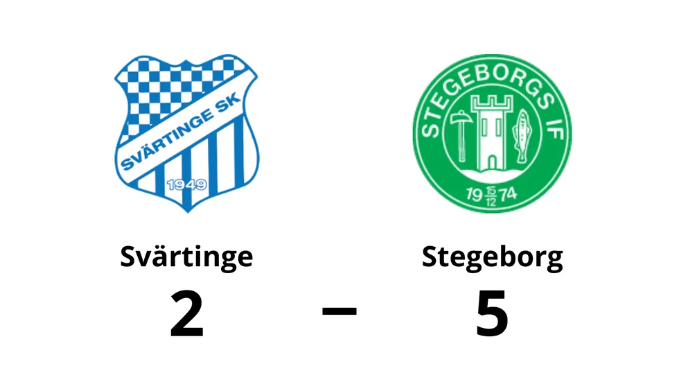 Svärtinge SK förlorade mot Stegeborgs IF