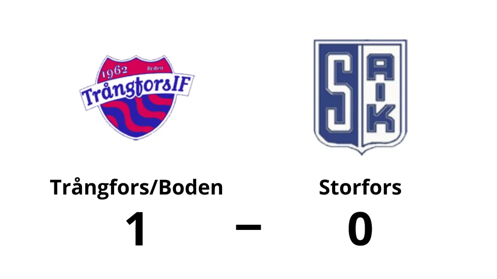 Trångfors/Boden vann mot Storfors AIK