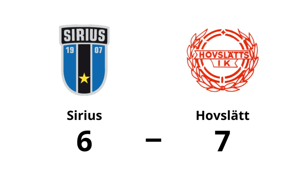 IK Sirius IBK förlorade mot Hovslätt