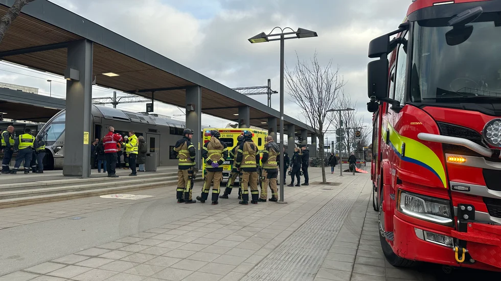 Flera enheter larmades till platsen.