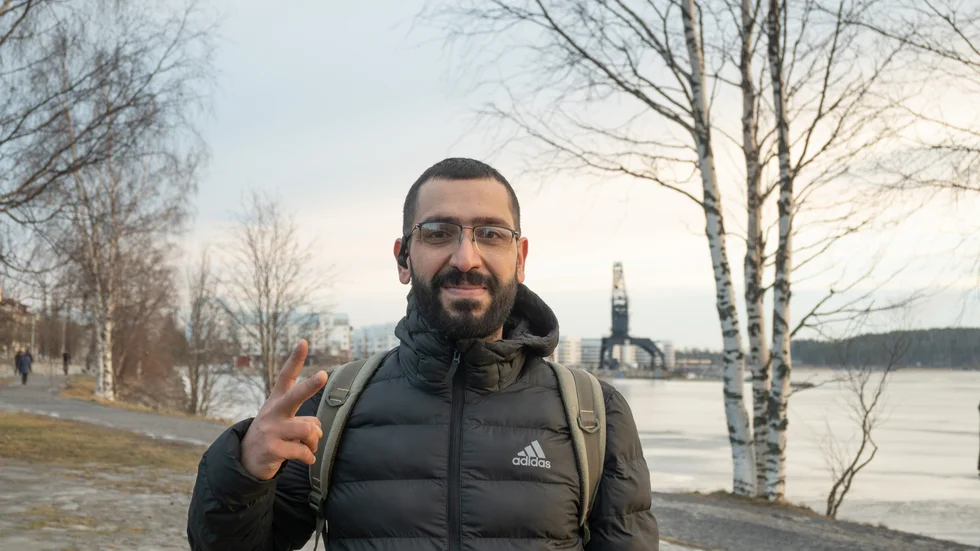 Adnan Alfreaei är en av de exilsyrier i Luleå som nu hoppas på fred och frihet i hemlandet