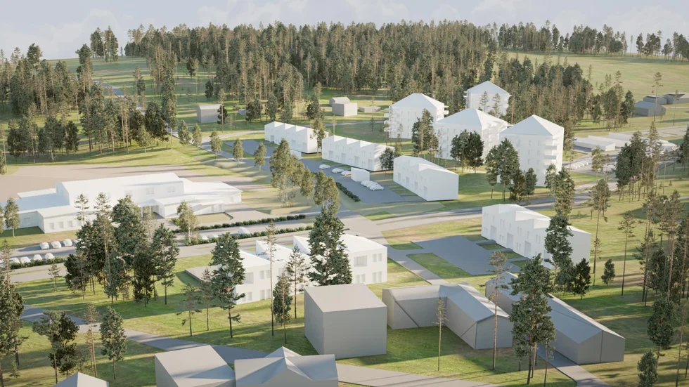 An artist's impression of the proposed new preschool in Kåge