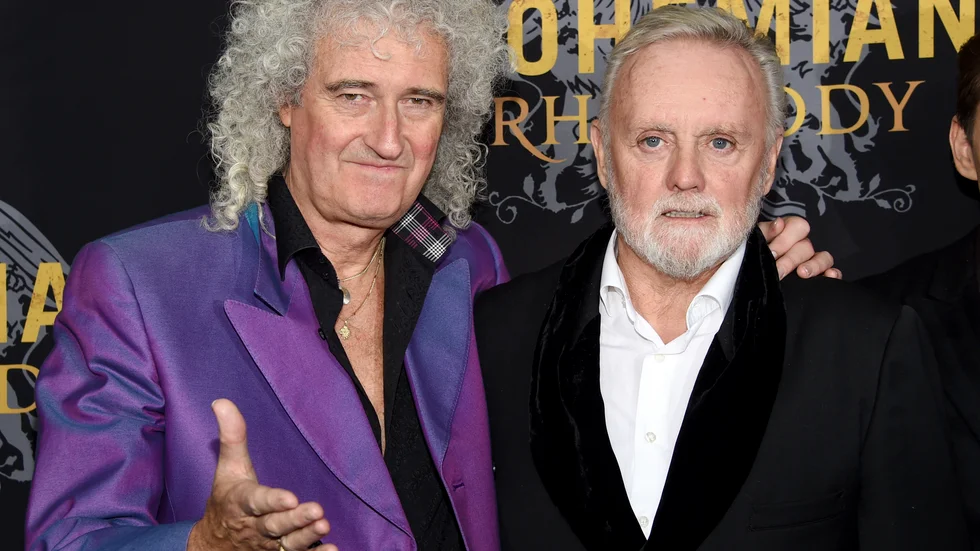 Brian May och Roger Taylor är numera de kvarvarande medlemmarna i Queen. Arkivbild.