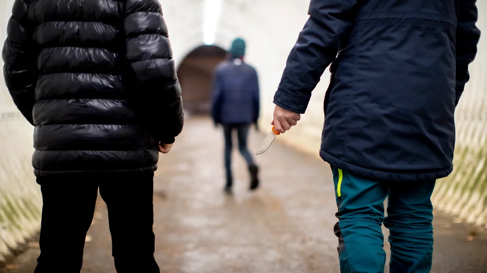 Steget från mobbning till misshandel är flytande, men utgör en utmärkt inkörsport för framtida brottslighet. (Bilden är arrangerad och personerna har inget samband med artikeln.)