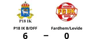 P18 IK B/DFF vann klart hemma mot Fardhem/Levide