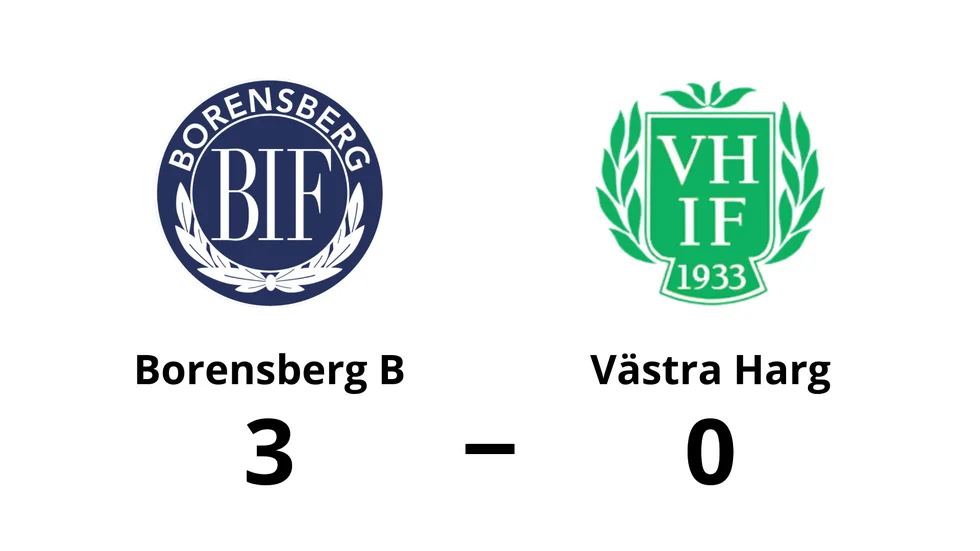 Borensberg B vann mot Västra Harg IF