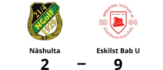 Storförlust för Näshulta - 2-9 mot Eskilst Bab U