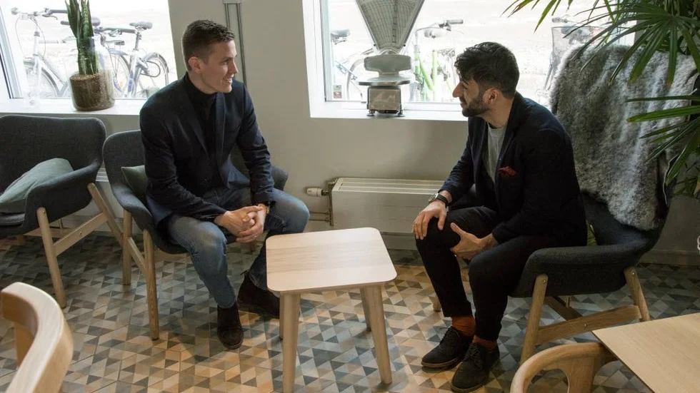 Från vänster Anton Andersson, Arish Nouri