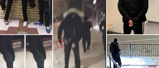 Han knivhöggs sex gånger – bara ett stenkast från polishuset • Offrets flickvän hörs på filmen: ”Varför har du en kniv?” • Så döms de unga männen