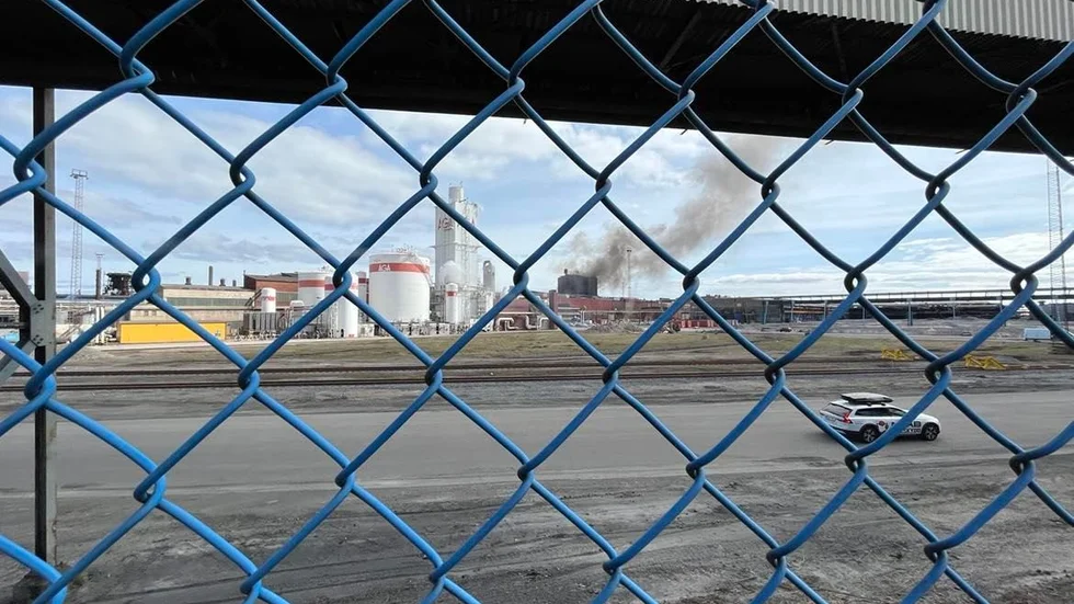 Brand i produktionslokal på SSAB