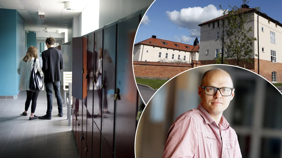 Trots få sökande vill rektor Daniel Moberg ge Thomasgymnasiets naturvetenskapsprogram en chans till. Eleverna och korridoren på bilden har inget med artikeln att göra. Arkivbilder.