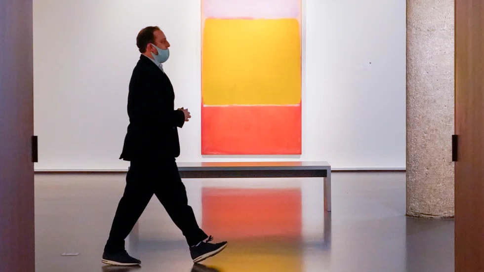 Mark Rothko's "No. 7" från Macklowekollektionen som såldes på Sotheby's. Arkivbild.