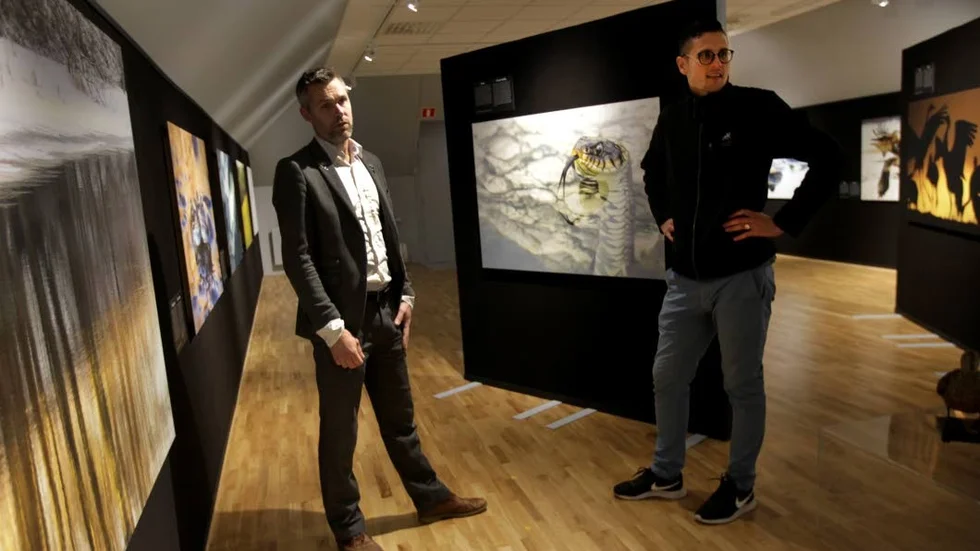 Mårten Hjernquist från Naturskyddsföreningen på Gotland har samarbetat med Gotlands museum och Henrik Ramberg som är utställningsproducent.