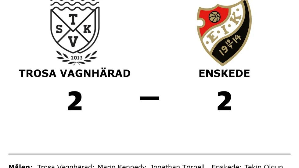 Trosa-Vagnhärad SK spelade lika mot Enskede IK