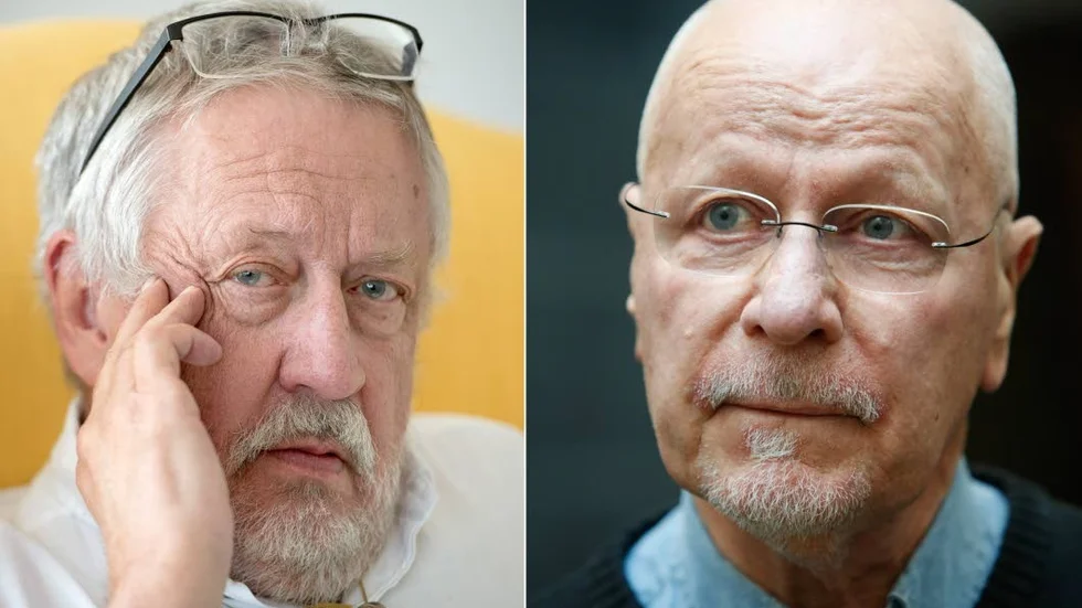 RÄTTSEXPERTERNA. Leif GW Persson och Sven-Erik Alhem vill inte spekulera kring vem som nu sitter anhållen för medhjälp till Kalamarksmordet.