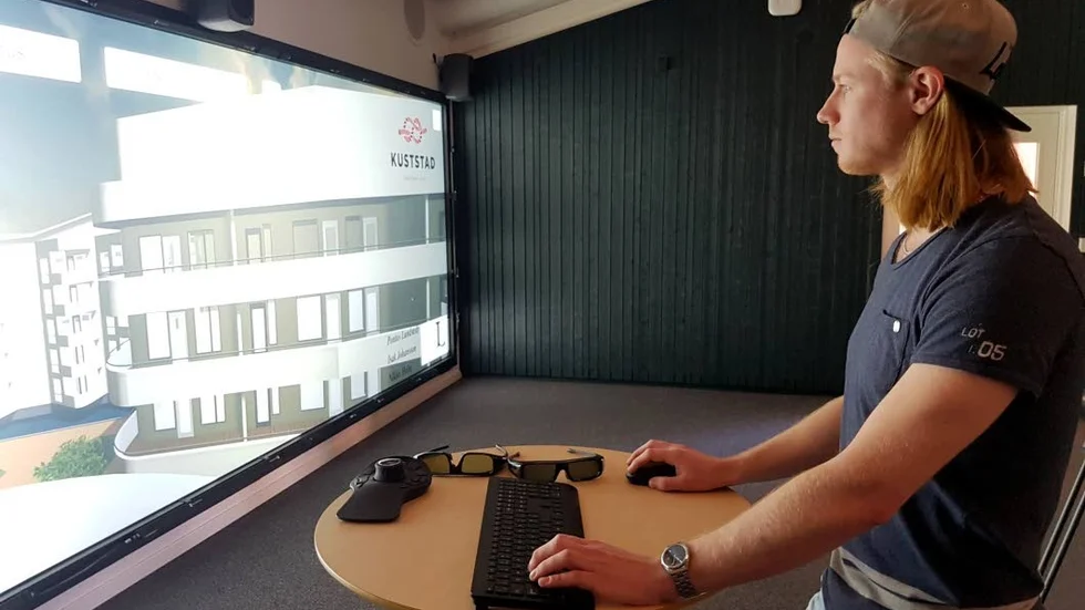 Arkitekturstudenten Isak Johansson har, tillsammans med Pontus Lundstedt och Niklas Holm, gjort en interaktiv 3D-miljö av bostadsprojektet i Luleås södra hamn.
