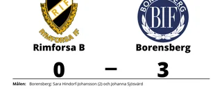 Borensberg vann efter Sara Hindorf-Johanssons dubbel