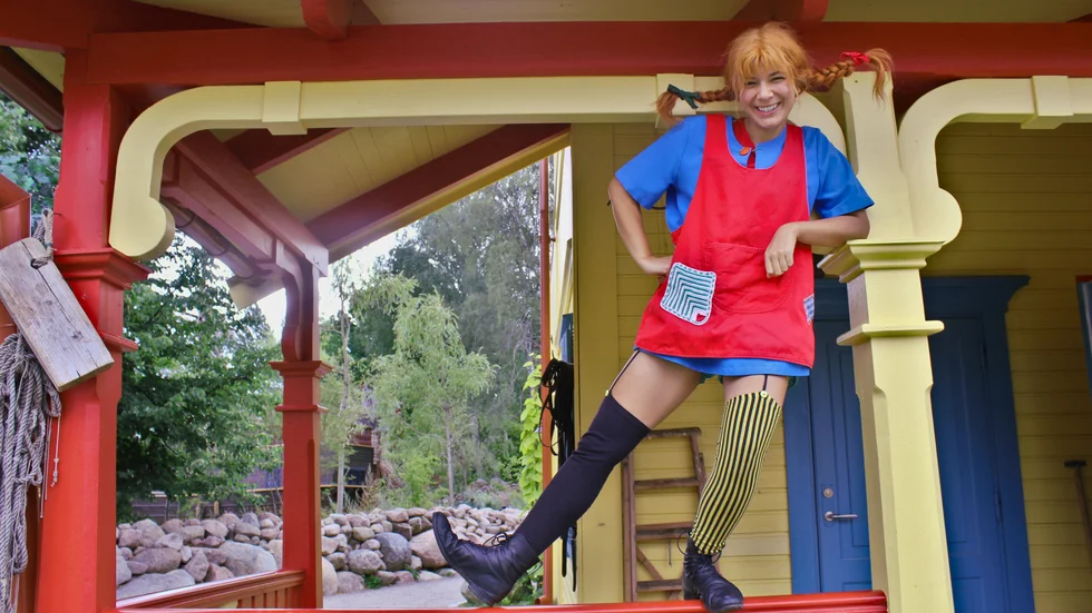 Pippi hemma i Villa Villekulla på Astrid Lindgrens Värld