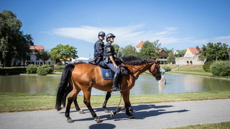 De ridande poliserna är en av årets satsningar för att öka tryggheten under Almedalsveckan.
