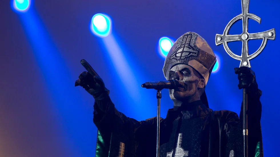 Ghost framträder på en festival i Brasilien 2013. Arkivbild.