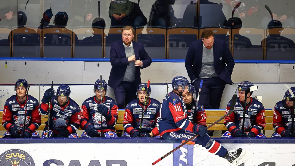 Klas Östman i aktion i LHC-båset under förra säsongen.