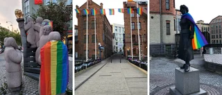 Efter helgens sabotage: Nu har Norrköping klätts i Prideflaggor