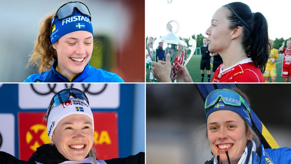 Hanna Öberg, June Pedersen, Jonna Sundling och Elvira Öberg tävlar i stjärngalan Pitemästarna på LF Arena på söndag.