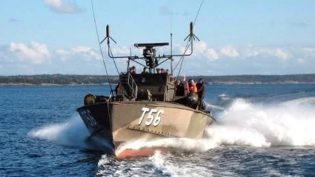 Motortorpedbåten T 56 har renoverats och sjösattes i fjol. I dagarna kommer den till Gotland, till Klinte på lördag.  Foto från stiftelsen bakom T 56.
