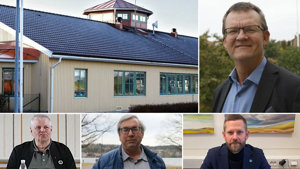 Politiskt råder det delade meningar om Österstad skola. Nu redovisar Erik Forslund (KD), Lars Carlsson (C), Peter Karlberg (V) och Mark Henriksson (M) var de står.
