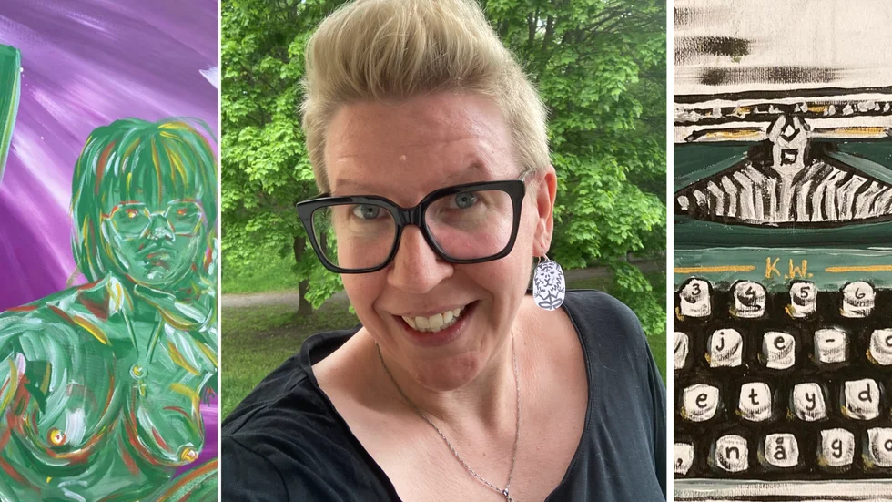 Jenny Wistbacka har nyligen flyttat till Eskilstuna efter många år i Katrineholm. Nu ställer hon ut ny konst på galleri Konst-igt.