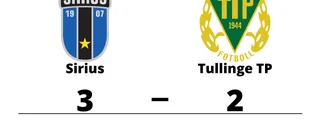 Sirius vann hemma mot Tullinge TP
