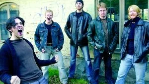 Sgt. Black är (från vänster): Daniel Saidi (sång), Magnus Andersson (bas), Olof Gustafsson (girarr), Max de Wilde (trummor), Calle Åbjörnsson (gitarr).
FOTO: JANNE FORSBY