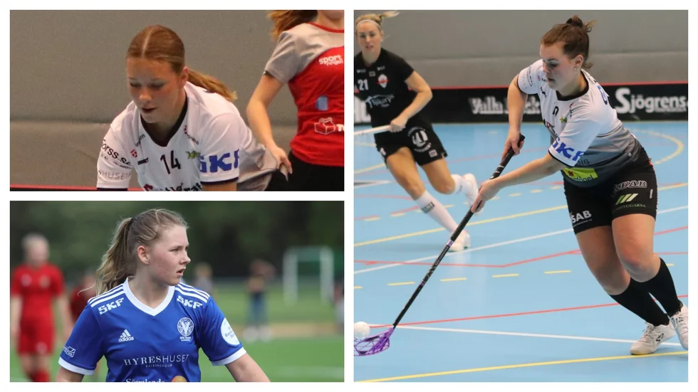 Tre spelare som får dra ett tungt klass under KIB-damernas division 2-säsong, målskytten Isabella Blixt och lagkaptenen Maja Hellberg (som även spelar fotboll i DFK Värmbol) samt Johanna Alenius till höger.