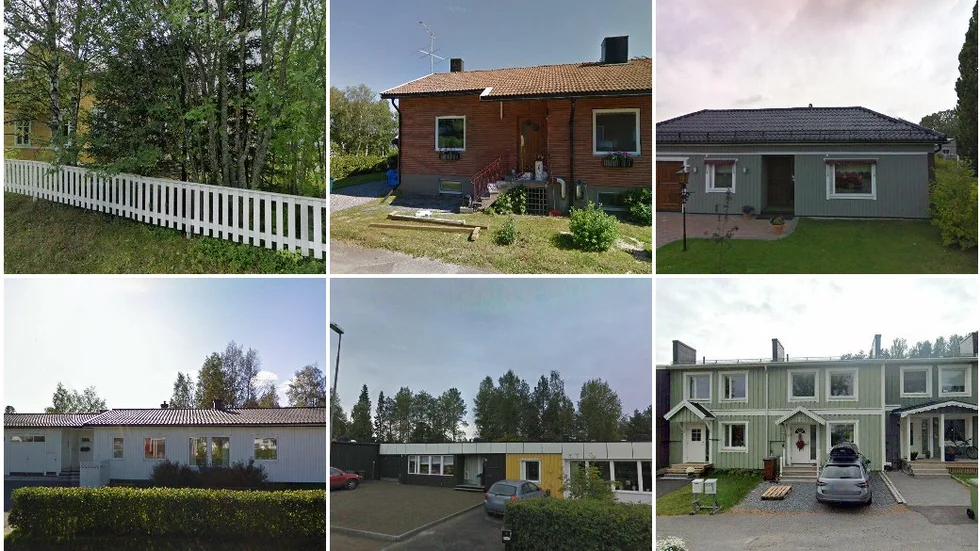 Västra Villavägen 2A, Alvägen 14, Batterivägen 48, Rödklöverstigen 13, Fänriksgatan 37 och Mejerivägen 29
