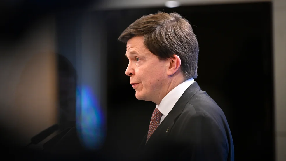 Riksdagens nuvarande talman Andreas Norlén har nominerats till att få fortsätta på posten. Arkivbild.