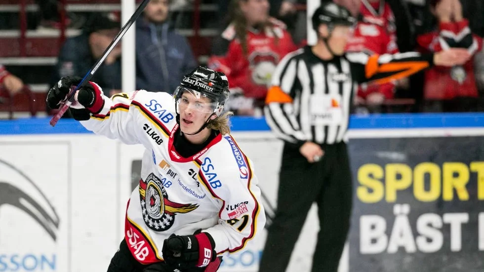 Emil Sylvegård gjorde Luleås tröstmål. (arkivbild) ?foto: Andreas Hillergren/TT