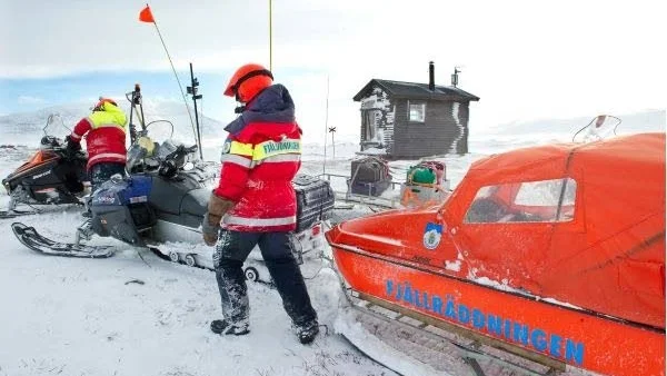 Fjällräddningen ute på uppdrag.