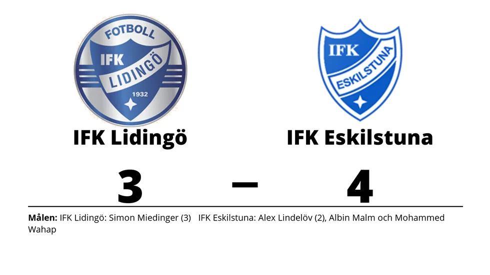 IFK Lidingö FK förlorade mot IFK Eskilstuna