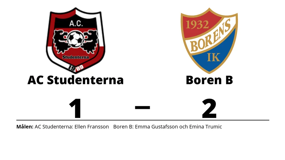 AC Studenterna förlorade mot Borens IK B